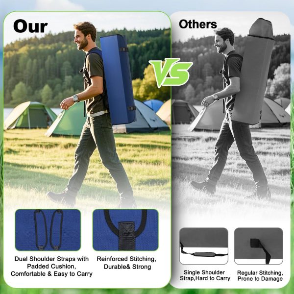 Portable Camping Chair with Canopy - Folding Chair with Canopy, Durable 600D Oxford Canopy Chair for Camping, Beach, Picnics, Fishing & Sports - Image 3